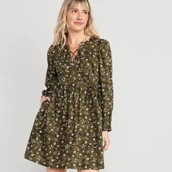 Old Navy Long Sleeve Mini Swing Dress - Picture 3 of 6